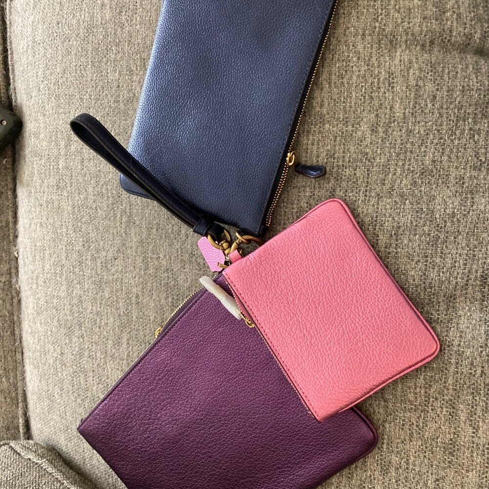Coach Three-in-One Attached Pouches in Metallic sheen leather (new with tags) - Picture 2 of 3
